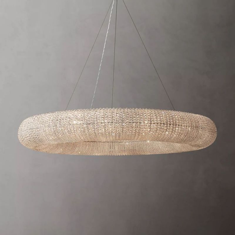 Halo Clear Crystal Ring Chandelier