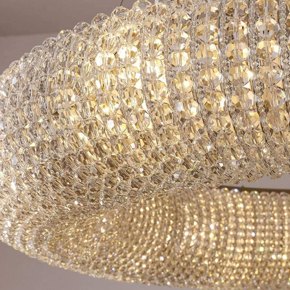Halo Clear Crystal Ring Chandelier