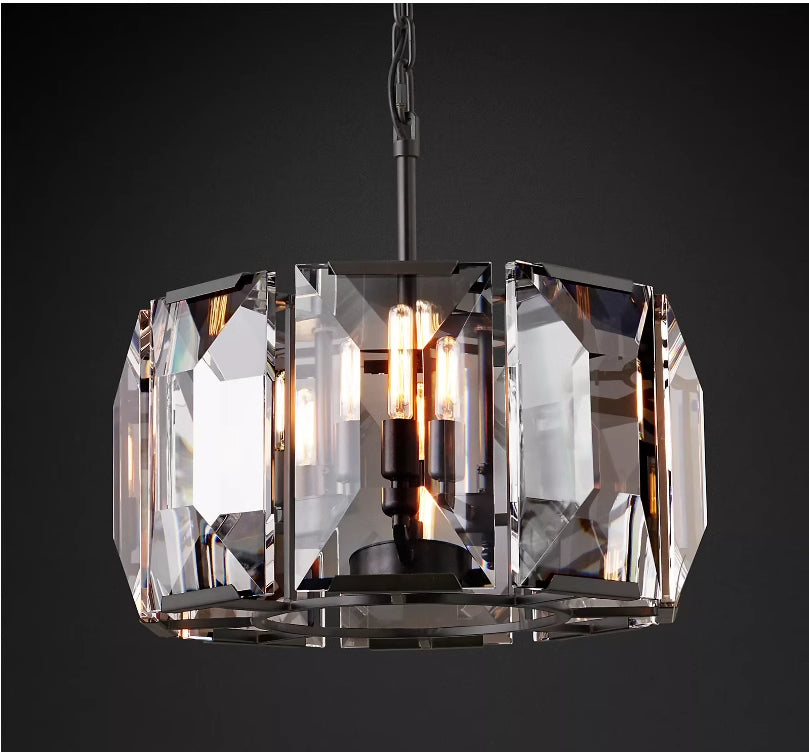(cusromze 24"）Harlow Multicurve Crystal Round Chandelier