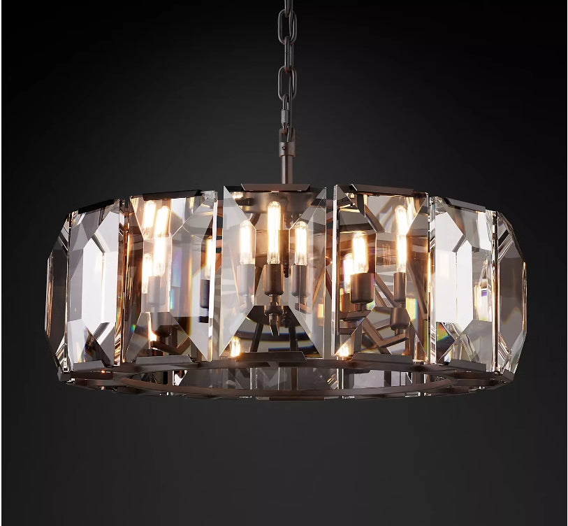 (cusromze 24"）Harlow Multicurve Crystal Round Chandelier