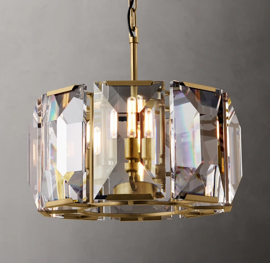 (cusromze 24"）Harlow Multicurve Crystal Round Chandelier