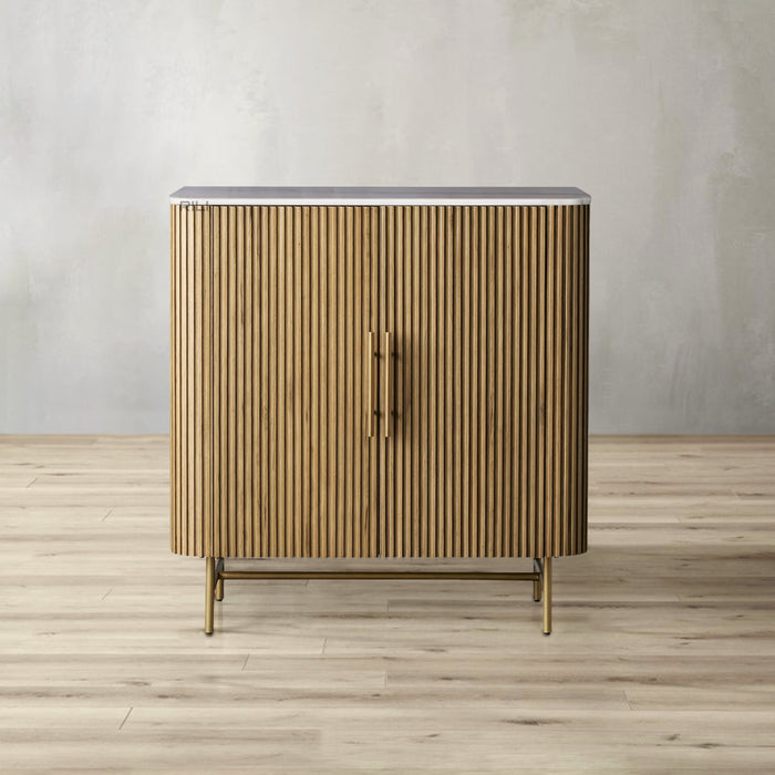Finnley Bar Marble Top Finish Cabinet