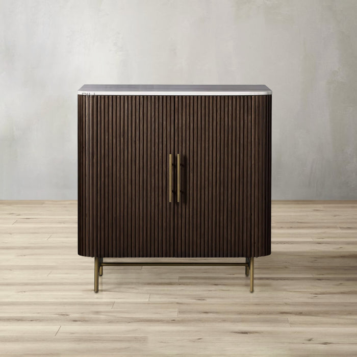 Finnley Bar Marble Top Finish Cabinet