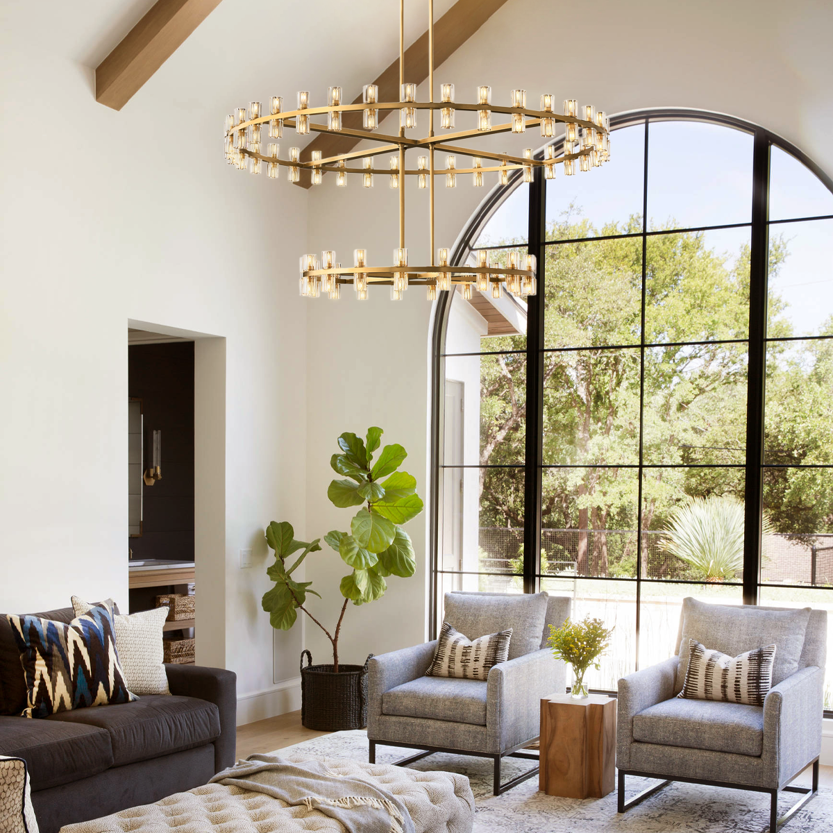 Arcachon Crystal 2-Tier Round Chandelier 60“