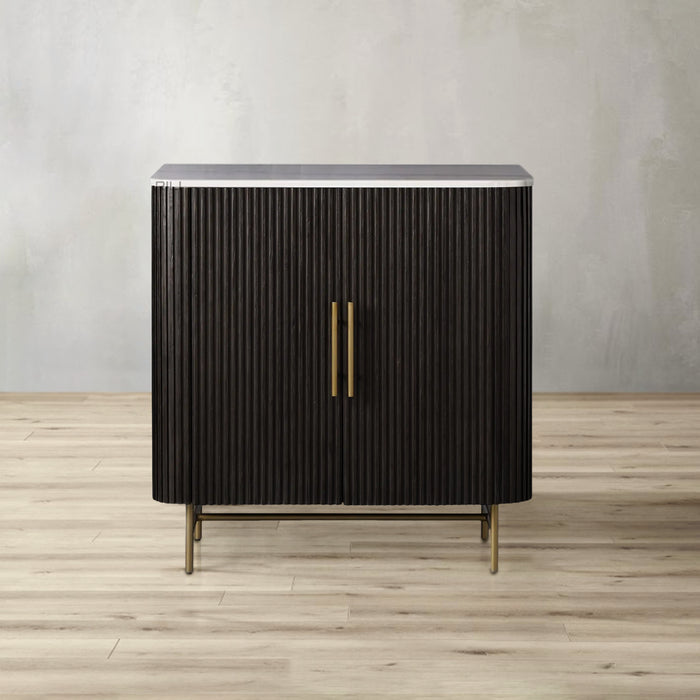 Finnley Bar Marble Top Finish Cabinet