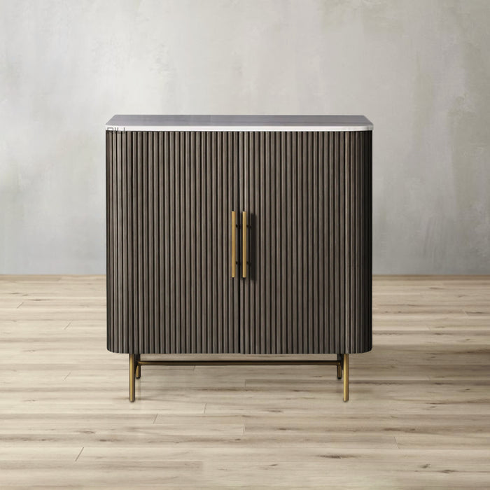 Finnley Bar Marble Top Finish Cabinet
