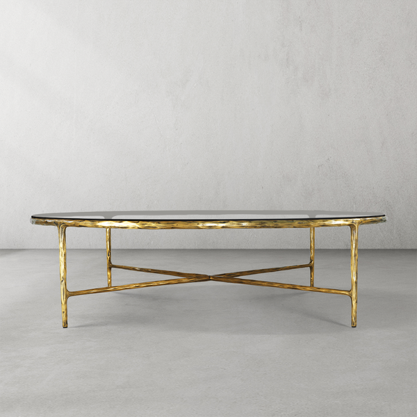 Thaddeus Glass Round Coffee Table 48"