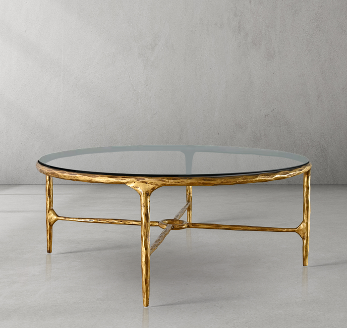 Thaddeus Glass Round Coffee Table 48"