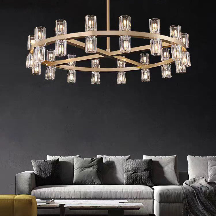 Arcachon Crystal Round Chandelier 36"