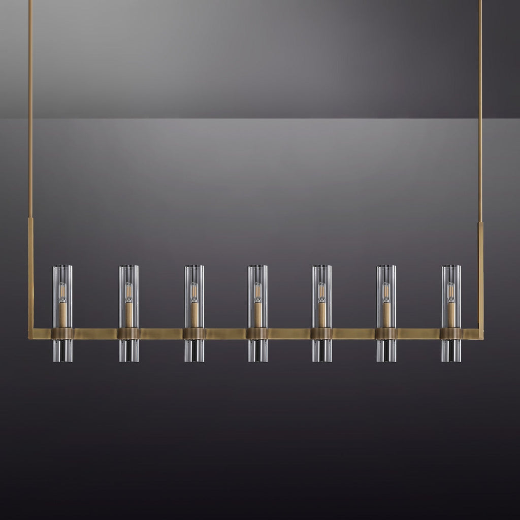 Ravelle Glass Linear Chandelier 50"(customized)