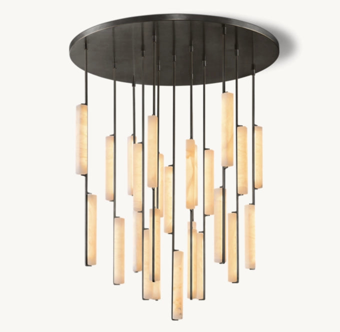 Audubon Alabaster Round Chandelier 56"