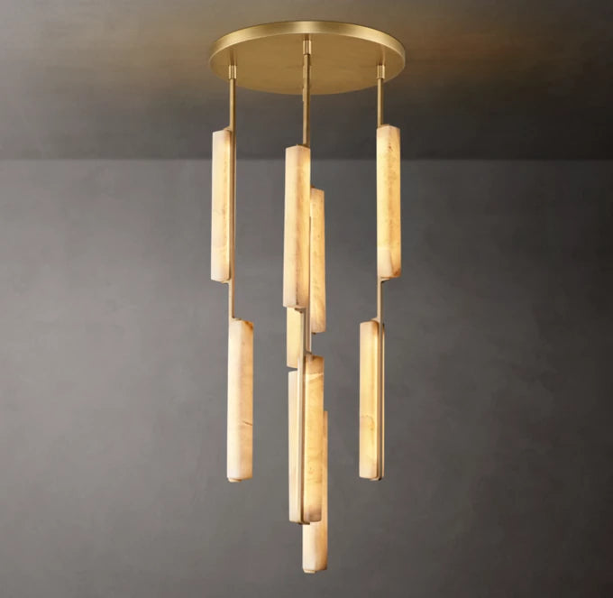 Audubon Alabaster Round Chandelier 24"