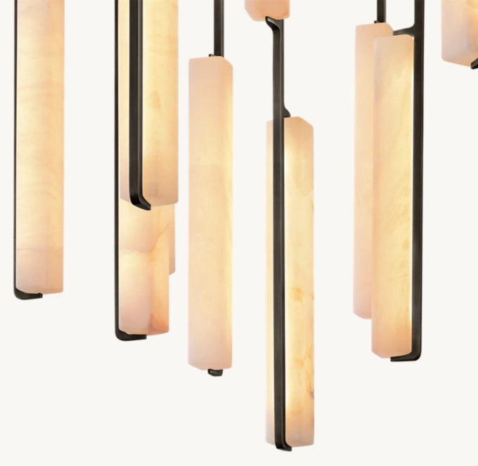 Audubon Alabaster Round Chandelier 56"
