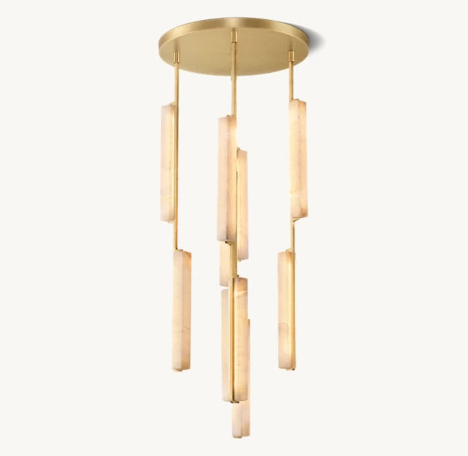 Audubon Alabaster Round Chandelier 24"