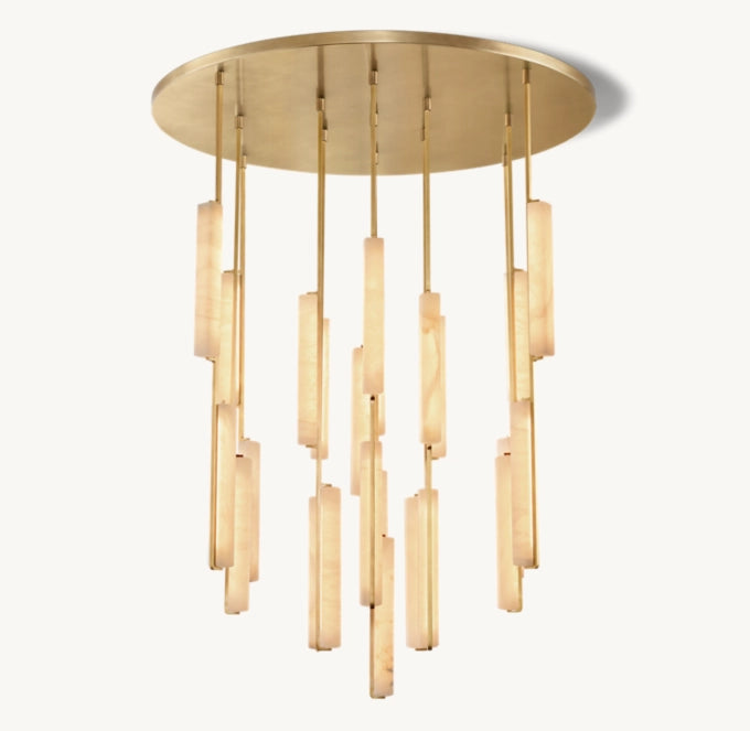 Audubon Alabaster Round Chandelier 56"