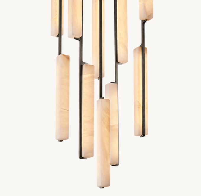 Audubon Alabaster Round Chandelier 24"