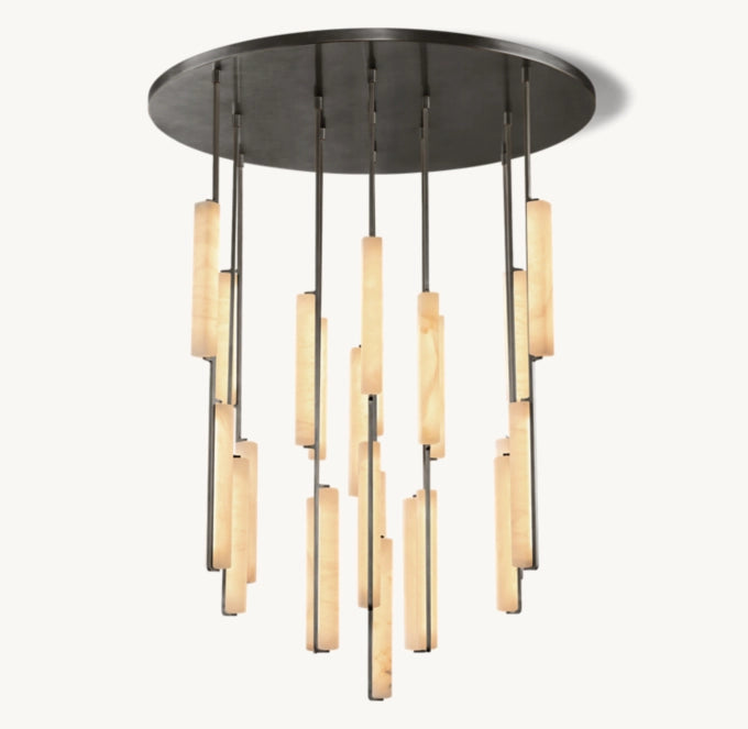 Audubon Alabaster Round Chandelier 56"