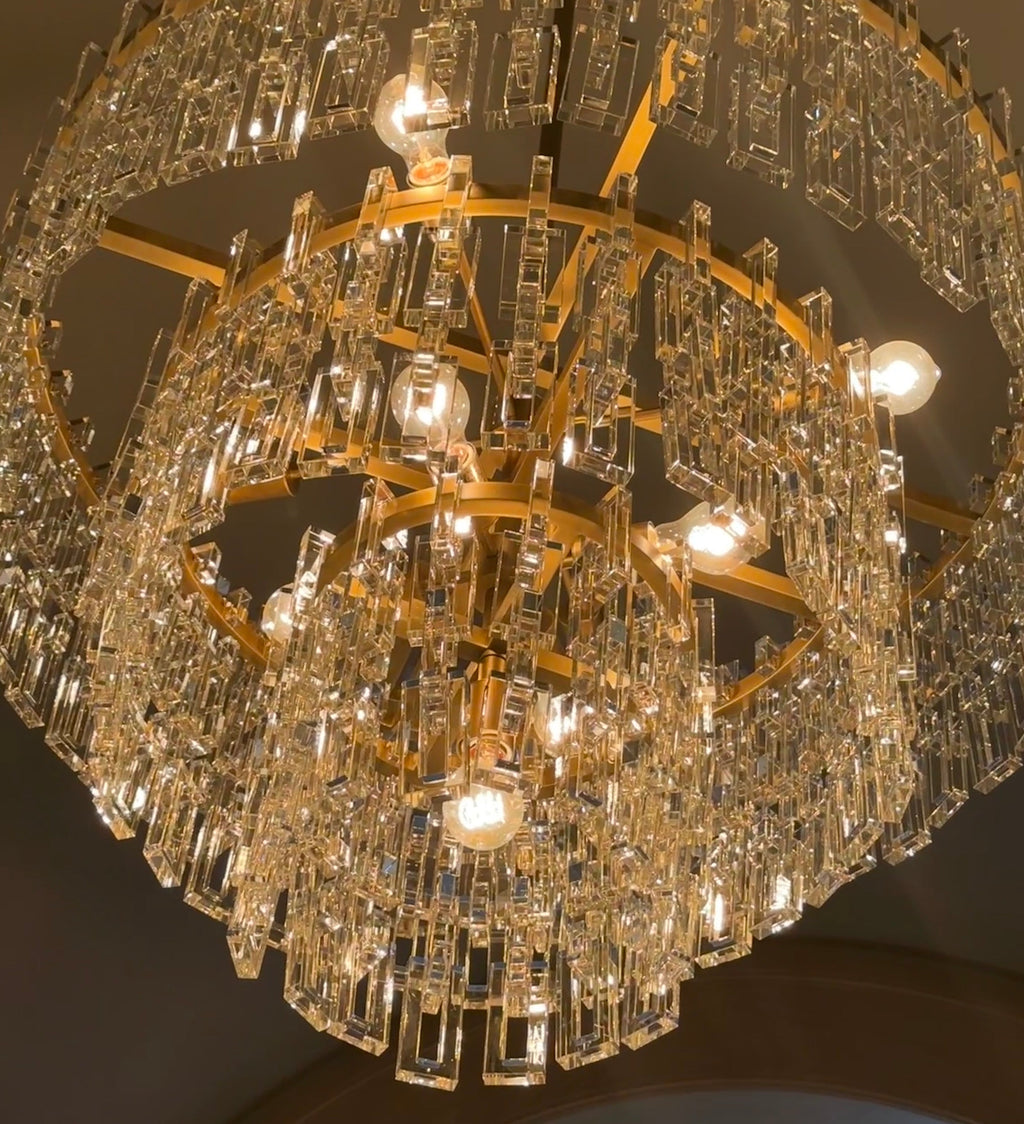 （customize 32”）Marignan Tier K9 Crystal Round Chandelier