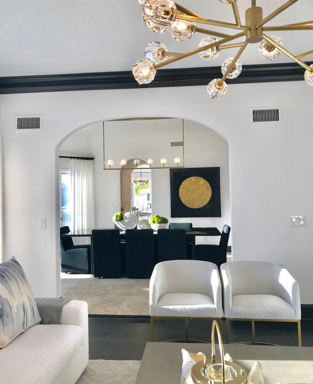 Bille De Crystal Ball Round Chandelier 48"