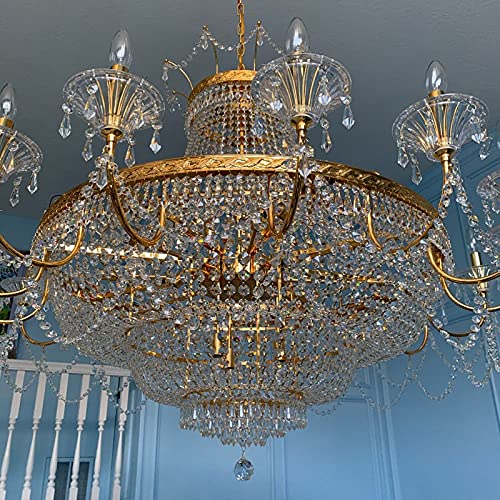 Machine Large Chrome Gold Crystal Chandelier Light Fixtures