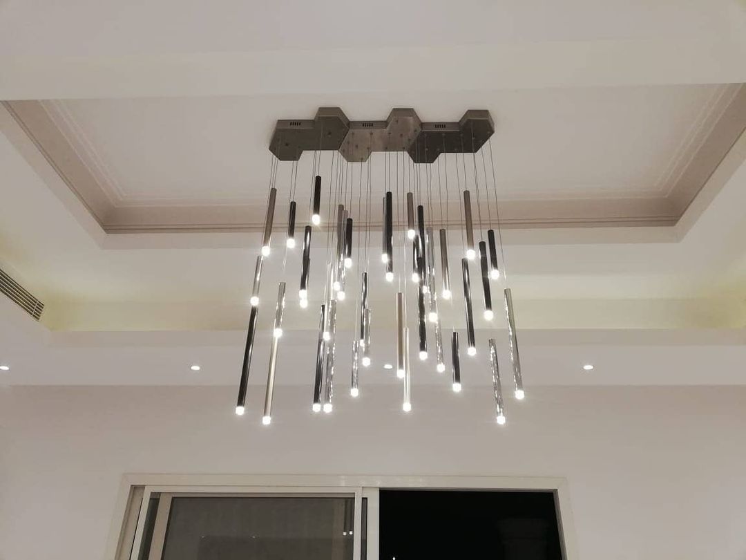Bellini Square Tubular Pendant Light Chandelier
