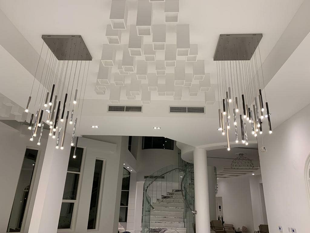 Bellini Rectangular Tubular Pendant Light Chandelier