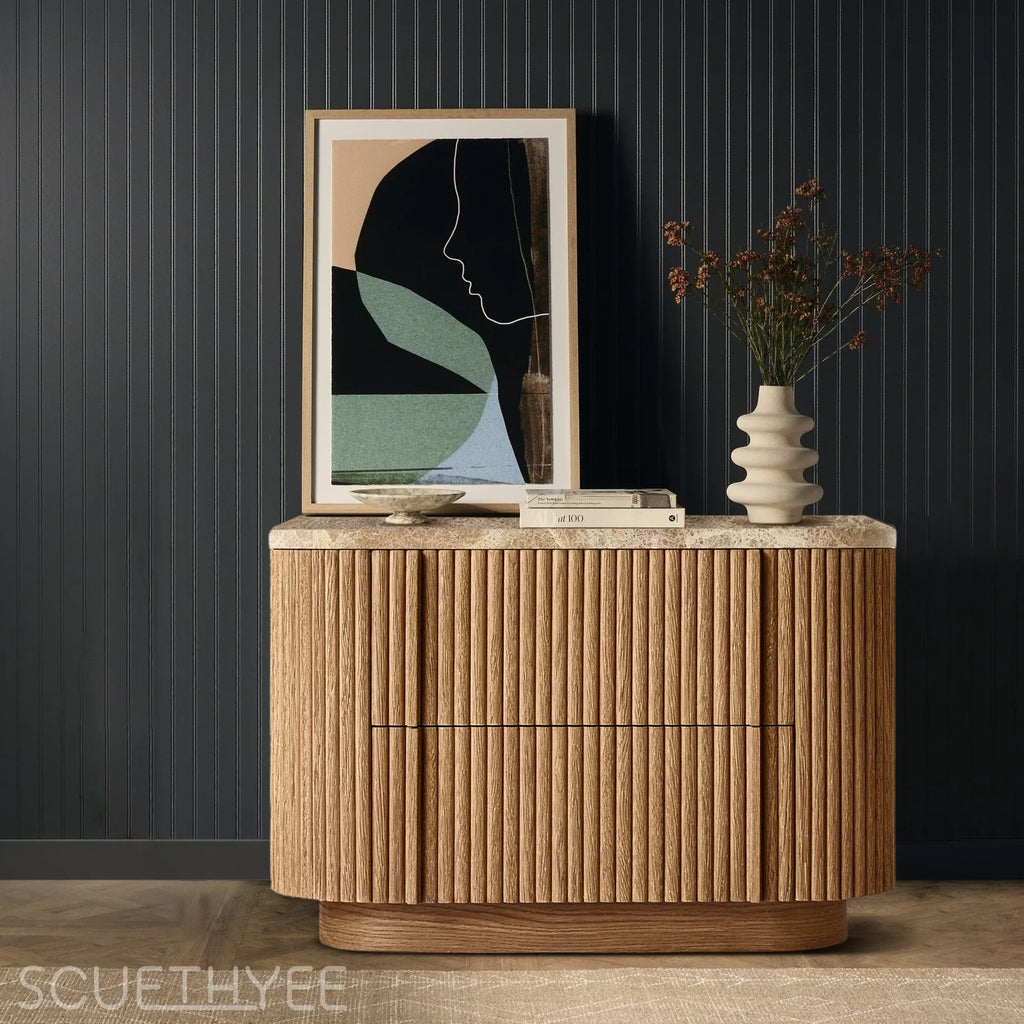 Mulholland Stone Closed Nightstand