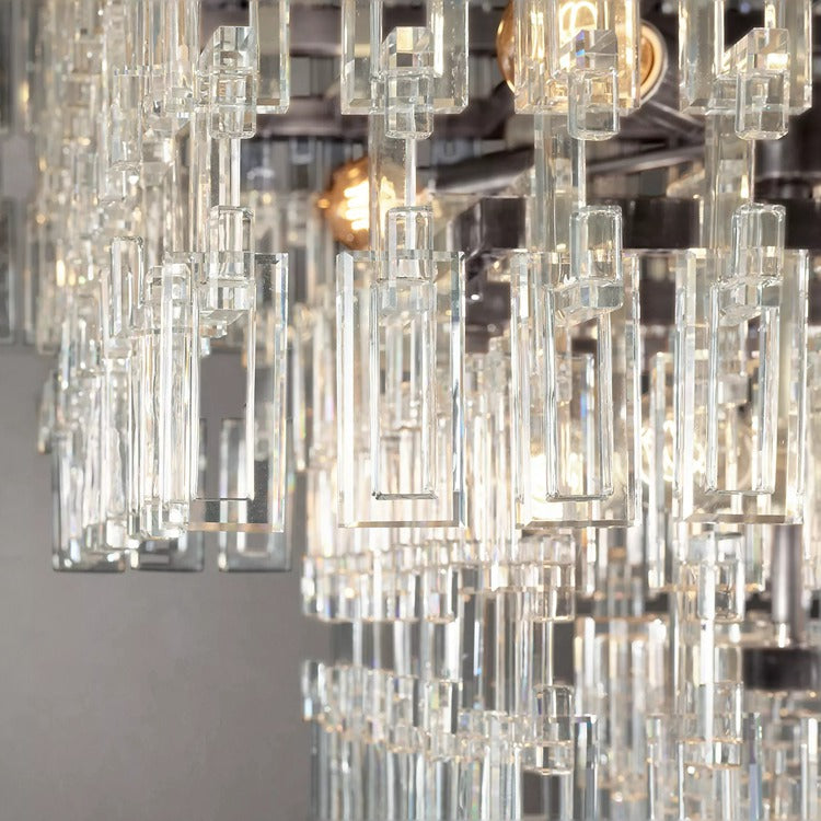 Marignan Tier K9 Crystal  Rectangle Chandelier