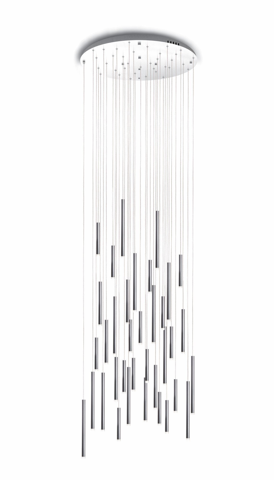 Bellini Round Two-Tone Tubular Pendant Light Chandelier