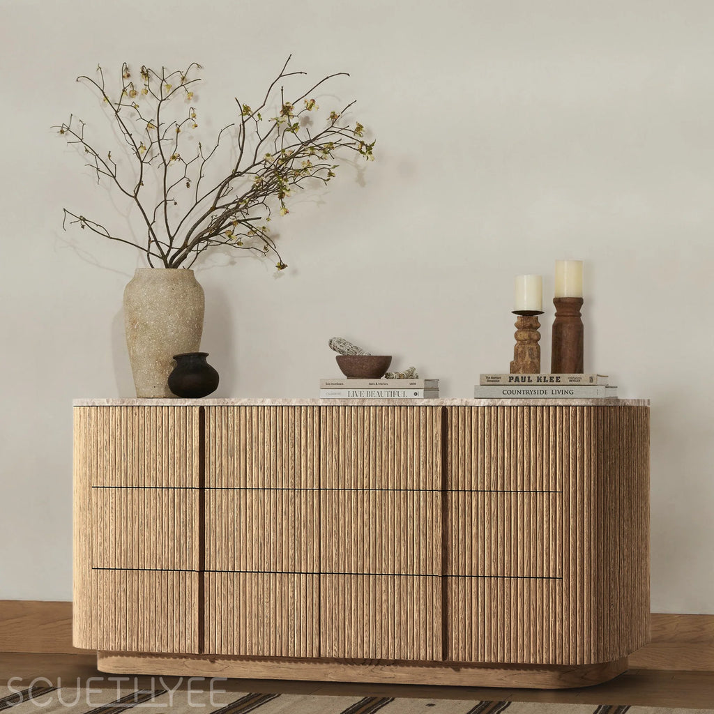 Mulholland Modern Stone 6-Drawer Dresser