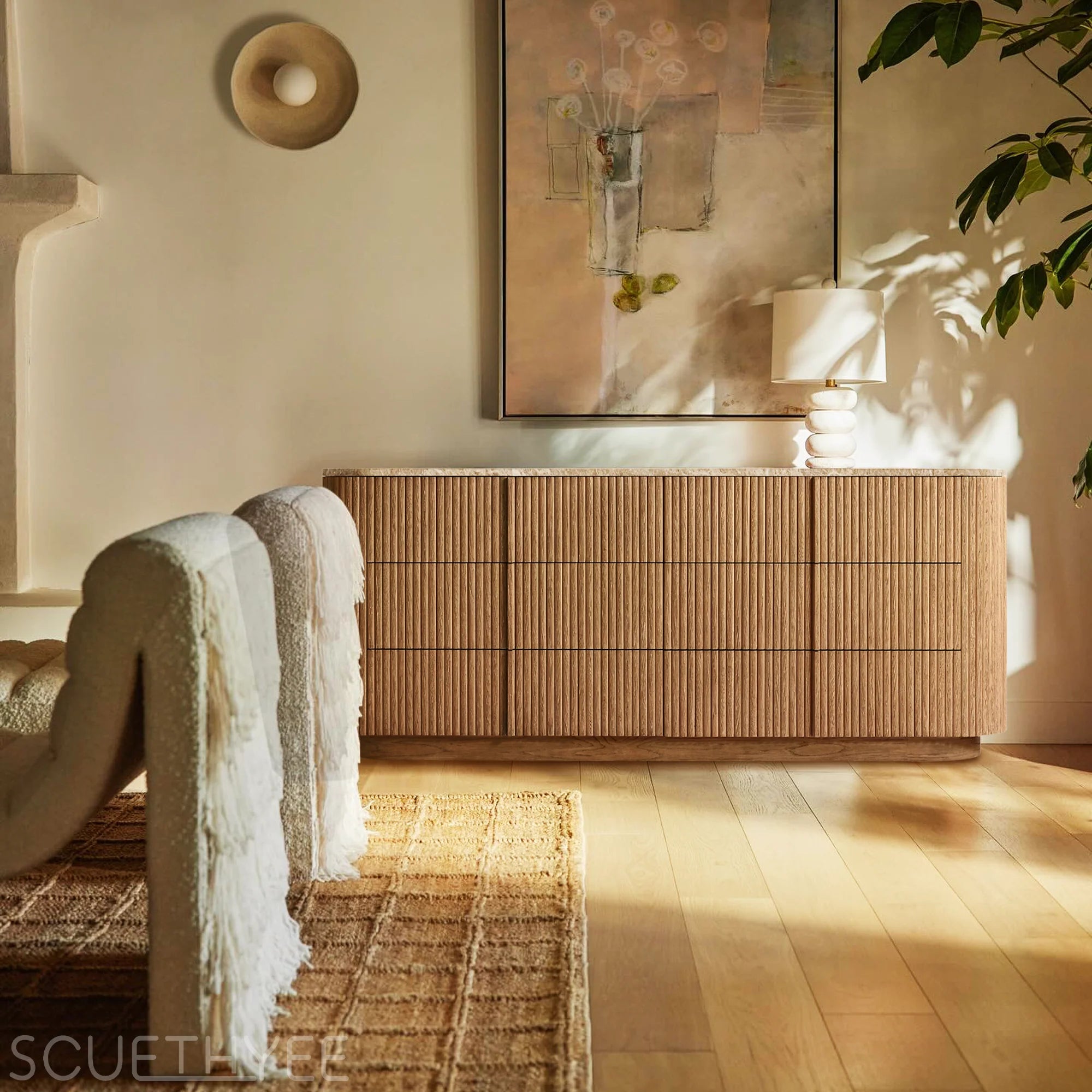 Mulholland Modern Stone 6-Drawer Dresser