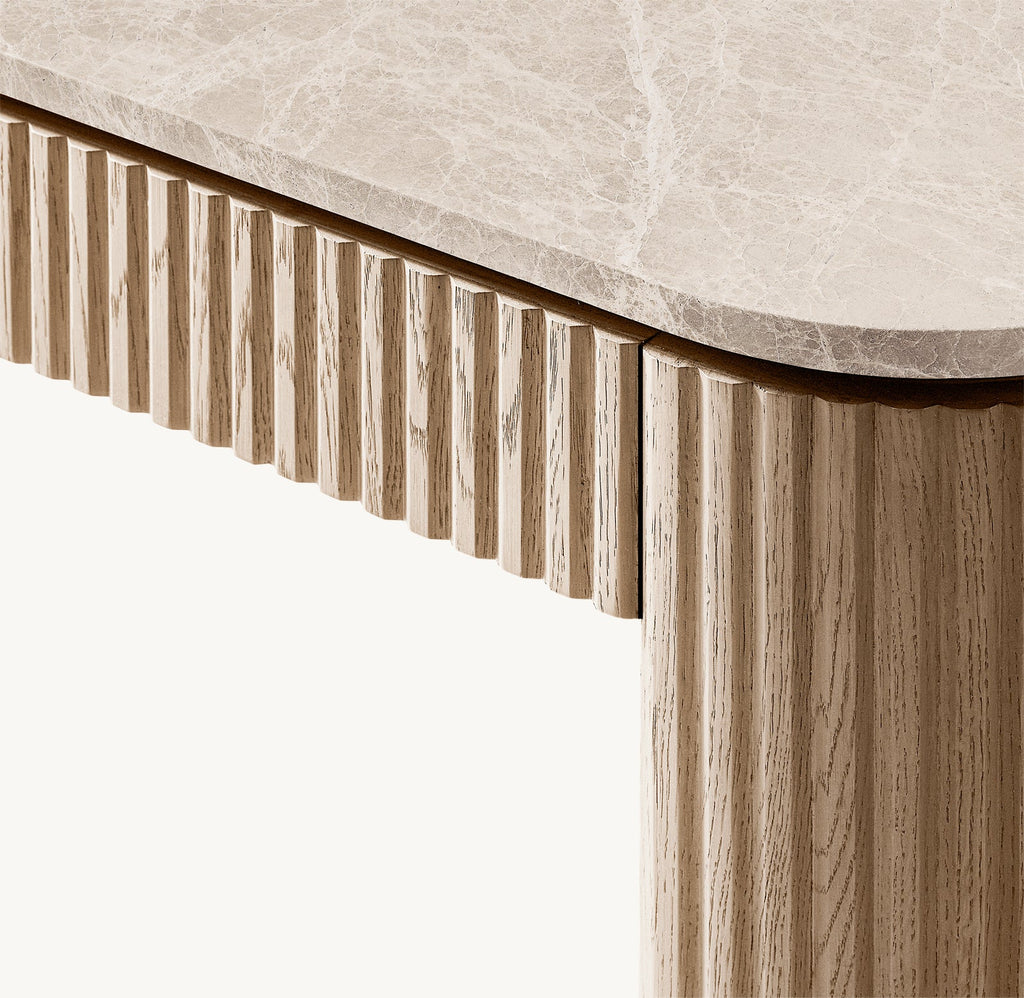 Byron Emperador Console Table with Drawers