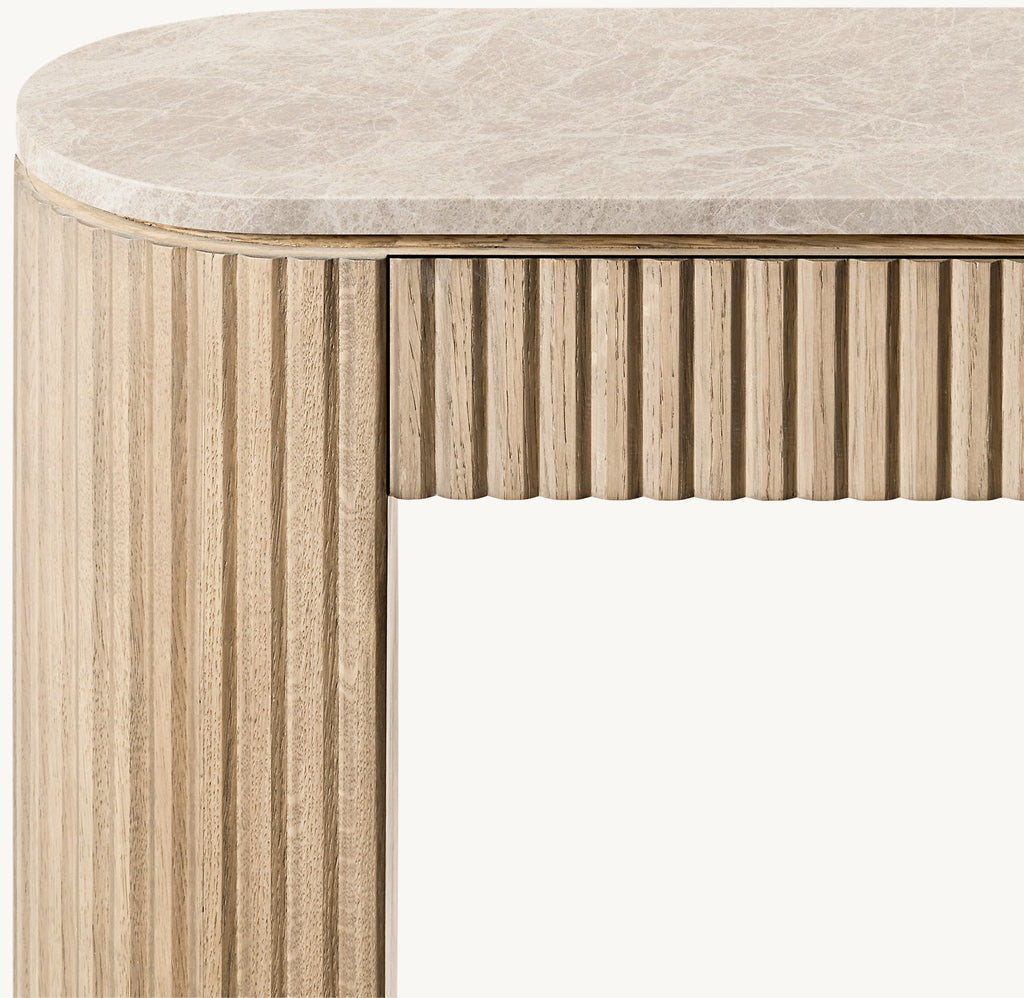Byron Emperador Console Table with Drawers