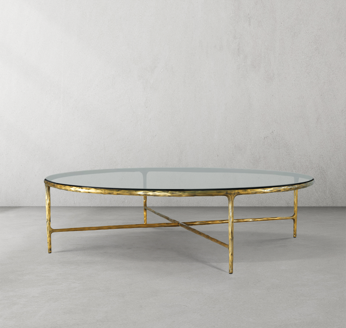 Thaddeus Glass Round Coffee Table 48"